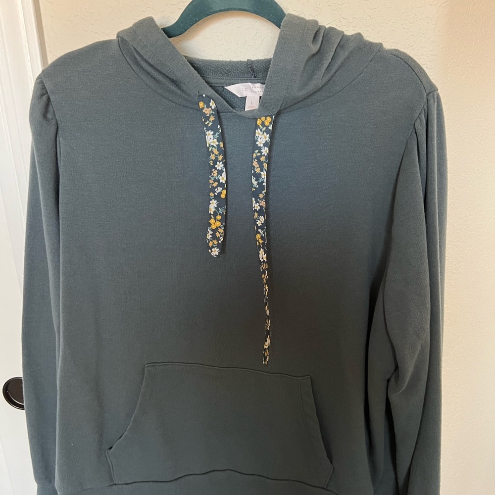 LC Lauren Conrad Floral-Accent Hoodie